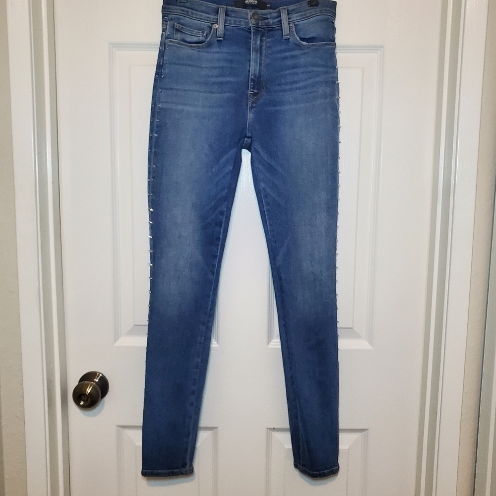 Hudson Barbara Super Skinny Spikes Sz 25